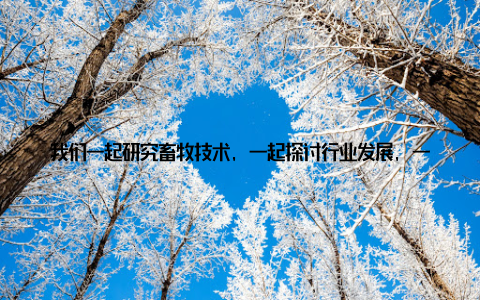 我们一起研究畜牧技术, 一起探讨行业发展, 一起为我国的畜牧事业努力奋斗我记得有一次, 我们部门负责的一个项目因为技术难题陷入了僵局