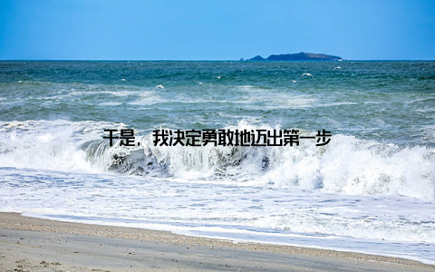 于是, 我决定勇敢地迈出第一步