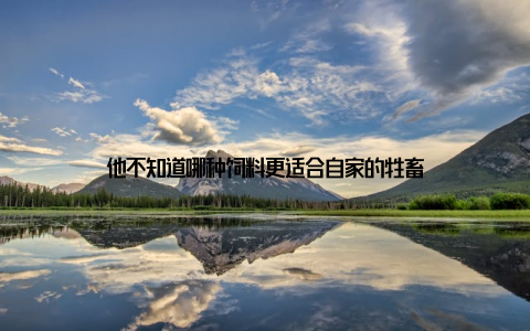 他不知道哪种饲料更适合自家的牲畜