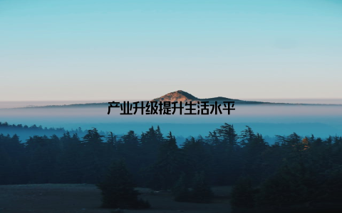 产业升级提升生活水平