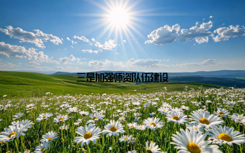 三是加强师资队伍建设